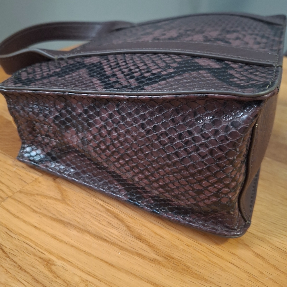 Fossil Maisie Mini Satchel Snake Print Crossbody Tote/Purse - Picture 11 of 15
